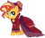 Size: 1024x886 | Tagged: safe, artist:emeraldblast63, sunset shimmer, pony, unicorn, a hearth's warming tail, g4, my little pony: friendship is magic, clothes, dress, simple background, solo, transparent background, vector