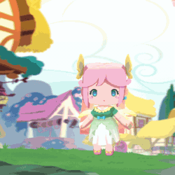 Size: 450x450 | Tagged: safe, angel bunny, fluttershy, human, g4, animated, carrot, china, clothes, costume, cute, food, gif, humanized, miniworld, shyabetes