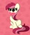 Size: 3538x4096 | Tagged: safe, artist:kittyrosie, roseluck, earth pony, pony, g4, blushing, cute, female, heart, high res, i love you, mare, mouth hold, rosabetes, sitting, solo, sparkly eyes, wingding eyes