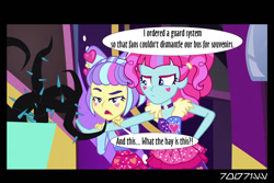 Size: 1288x858 | Tagged: safe, edit, edited screencap, editor:teren rogriss, screencap, kiwi lollipop, supernova zap, equestria girls, equestria girls specials, g4, my little pony equestria girls: better together, my little pony equestria girls: sunset's backstage pass, princess twilight sparkle (episode), black vine, female, k-lo, postcrush, su-z, vine