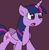 Size: 684x704 | Tagged: safe, artist:cmara, twilight sparkle, alicorn, pony, g4, female, mare, open mouth, purple background, simple background, solo, twilight sparkle (alicorn)