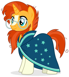 Size: 2772x3100 | Tagged: safe, artist:cirillaq, sunburst, pony, g4, the last problem, cloak, clothes, glasses, high res, male, older, older sunburst, robe, simple background, solo, stallion, sunburst the bearded, sunburst's cloak, sunburst's glasses, transparent background, vector