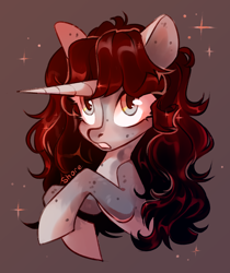 Size: 2894x3445 | Tagged: safe, artist:shore2020, oc, oc only, pony, unicorn, bust, female, high res, mare, portrait, solo