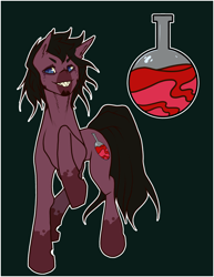 Size: 1836x2376 | Tagged: safe, artist:tipsie, oc, oc only, oc:aether moon, pony, half changeling, solo