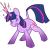 Size: 580x580 | Tagged: safe, artist:britebuck, twilight sparkle, pony, unicorn, g4, cloven hooves, coat markings, eyes closed, facial markings, glowing horn, horn, leonine tail, redesign, simple background, solo, star (coat marking), tongue out, transparent background, unicorn twilight