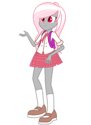 Size: 2084x2878 | Tagged: safe, artist:riariirii2, oc, oc only, oc:avery, equestria girls, g4, clothes, female, high res, shoes, simple background, skirt, smiling, socks, solo, transparent background