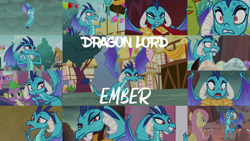 Size: 1976x1111 | Tagged: safe, edit, edited screencap, editor:quoterific, screencap, auburn vision, berry blend, berry bliss, fluttershy, garble, princess ember, spike, thorax, changedling, changeling, dragon, g4, gauntlet of fire, school daze, sweet and smoky, triple threat, collage, dragon egg, friendship student, king thorax, stop talking