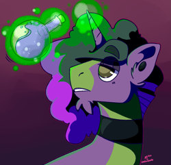 Size: 1547x1492 | Tagged: safe, artist:britebuck, oc, oc only, oc:narcotix, pony, unicorn, solo