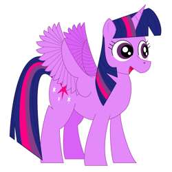 Size: 1200x1200 | Tagged: safe, artist:nate5700, twilight sparkle, alicorn, pony, g4, cute, simple background, solo, twiabetes, twilight sparkle (alicorn), white background