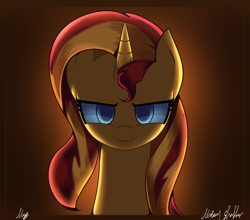 Size: 2500x2200 | Tagged: safe, artist:opal_radiance, sunset shimmer, pony, unicorn, g4, female, high res, looking at you, solo