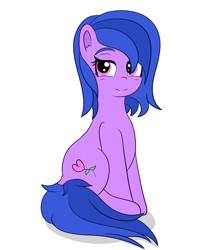 Size: 1200x1500 | Tagged: safe, artist:undisputed, oc, oc only, oc:violetrose, earth pony, pony, cute, cutie mark, earth pony oc, female, mare, simple background, smiling, solo, white background