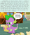 Size: 950x1100 | Tagged: safe, edit, screencap, lickety-split, spike, dragon, earth pony, pony, g1, g4, triple threat, comic relief, g1 backstory, lore, male, monospace, my little pony writers' guide, personality, scanned, solo