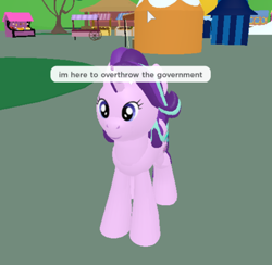 Size: 662x647 | Tagged: safe, starlight glimmer, pony, unicorn, g4, 3d, meme, roblox, solo, video game