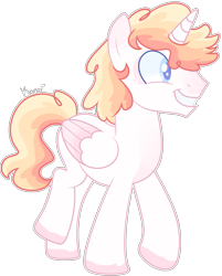 Size: 2720x3384 | Tagged: safe, artist:kurosawakuro, oc, oc only, alicorn, pony, base used, high res, magical lesbian spawn, male, offspring, parent:pinkie pie, parent:princess celestia, parents:pinkielestia, simple background, solo, stallion, transparent background, two toned wings, wings