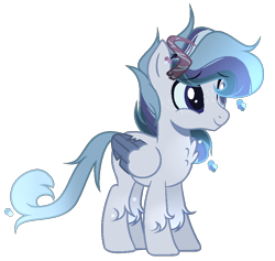 Size: 822x778 | Tagged: safe, artist:crystalsstar, pegasus, pony, horns, male, simple background, solo, stallion, transparent background, two toned wings, wings