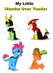 Size: 1856x2568 | Tagged: safe, artist:mlpdarksparx, pony, commander peepers, crossover, heart, lord dominator, lord hater, ponified, sylvia (wander over yonder), wander (wander over yonder), wander over yonder