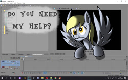 Size: 1280x800 | Tagged: safe, derpy hooves, pegasus, pony, g4, screenshots, solo, vegas pro