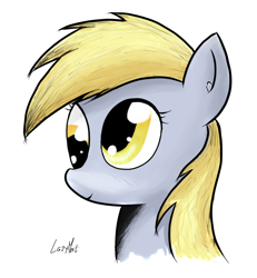 Size: 792x859 | Tagged: safe, artist:lazymort, derpy hooves, pegasus, pony, g4, bust, portrait, solo, white background