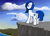 Size: 1132x821 | Tagged: safe, artist:lazymort, oc, oc only, pony, cliff, norway, sky, solo