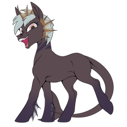 Size: 4000x4000 | Tagged: safe, artist:moonhoek, oc, oc only, oc:fugu, earth pony, kelpie, original species, pony, 2021 community collab, derpibooru community collaboration, absurd resolution, colored, fangs, female, fish tail, flat colors, looking at you, mare, open mouth, simple background, slender, solo, sternocleidomastoid, thin, transparent background
