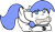 Size: 397x228 | Tagged: safe, artist:zutcha, oc, oc only, oc:snow pup, pegasus, pony, behaving like a dog, bone, collar, cute, female, folded wings, looking up, mare, mouth hold, ocbetes, pegasus oc, pet tag, pixelated, pony pet, ponyloaf, simple background, sitting, solo, tail wag, transparent background, wings