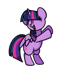 Size: 500x500 | Tagged: safe, artist:sugar morning, twilight sparkle, alicorn, pony, g4, adorkable, animated, bipedal, cute, dancing, dork, eyes closed, female, frame by frame, gif, mare, simple background, solo, sugar morning is trying to murder us, transparent background, twiabetes, twilight sparkle (alicorn), weapons-grade cute