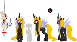 Size: 6659x3711 | Tagged: safe, artist:kyoshyu, oc, oc only, oc:enantiomer, changeling, robot, absurd resolution, simple background, solo, transparent background, vector