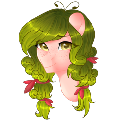 Size: 1000x1000 | Tagged: safe, artist:bylullabysoft, oc, oc only, earth pony, pony, bust, digital art, female, looking at you, mare, portrait, simple background, smiling at you, solo, transparent background