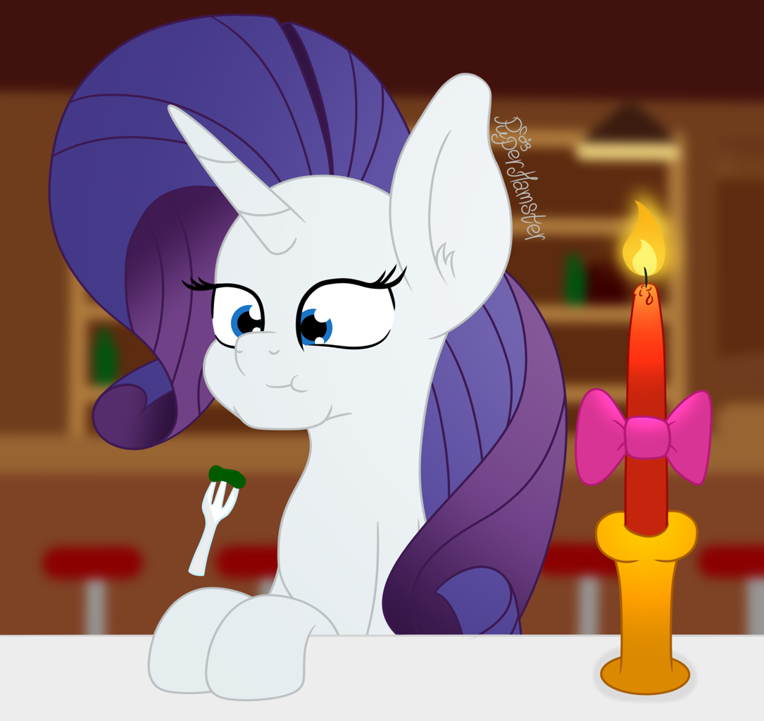 #2519504 - safe, artist:puperhamster, rarity, pony, unicorn, candle ...