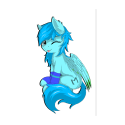 Size: 1080x1080 | Tagged: artist needed, safe, oc, oc only, pegasus, pony, 2021 community collab, derpibooru community collaboration, female, mare, one eye closed, simple background, solo, tongue out, transparent background, wink