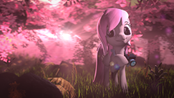 Size: 5760x3240 | Tagged: safe, artist:lagmanor, oc, oc only, oc:sweet shutter, pegasus, pony, 3d, absurd resolution, camera, forest, forest background, hoof hold, looking at you, not pinkamena, not pinkie pie, smiling, smiling at you, solo, source filmmaker, sunlight