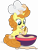 Size: 3040x4019 | Tagged: safe, artist:cirillaq, pumpkin cake, pony, unicorn, g4, the last problem, batter, chef's hat, female, food, hat, high res, mare, older, older pumpkin cake, open mouth, simple background, smiling, solo, transparent background, vector