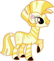 Size: 7001x7931 | Tagged: safe, artist:shootingstarsentry, oc, oc only, oc:dorada, pony, zebra, absurd resolution, female, golden zebra, simple background, solo, transparent background, vector