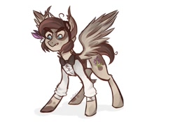 Size: 1000x700 | Tagged: safe, artist:varenikc, oc, oc only, pegasus, pony, bowtie, clothes, frown, pegasus oc, solo, wings
