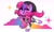 Size: 3000x1800 | Tagged: safe, artist:techycutie, oc, oc only, oc:techy twinkle, pony, unicorn, blushing, clothes, eyes closed, happy, hat, hoodie, pants, smiling, solo, sparkles