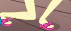 Size: 1633x721 | Tagged: safe, screencap, fluttershy, equestria girls, equestria girls series, g4, i'm on a yacht, spoiler:eqg series (season 2), cropped, feet, legs, pictures of legs, toes