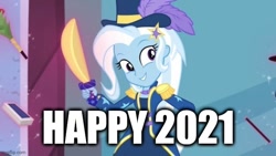 Size: 666x375 | Tagged: safe, edit, edited screencap, screencap, trixie, equestria girls, g4, my little pony equestria girls: better together, street magic with trixie, 2021, text