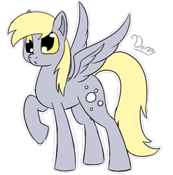 Size: 706x715 | Tagged: safe, artist:puppyhowler, derpy hooves, pegasus, pony, g4, cute, derpabetes, female, mare, simple background, solo, transparent background
