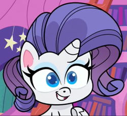 Size: 764x695 | Tagged: safe, screencap, rarity, pony, unicorn, g4.5, game knight, my little pony: pony life, cropped, golden oaks library, hoof on chest, solo