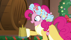 Size: 1920x1080 | Tagged: safe, screencap, pinkie pie, spirit of hearth's warming presents, earth pony, pony, a hearth's warming tail, g4, cider, cute, diapinkes, female, mare