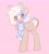 Size: 2556x2849 | Tagged: safe, artist:_stellarsleep, oc, oc only, oc:eirian, deer, deer pony, hybrid, original species, peryton, pony, ;p, candy, candy cane, clothes, flower, flower in hair, food, high res, looking at you, one eye closed, pink background, scarf, simple background, smiling, tongue out, wink