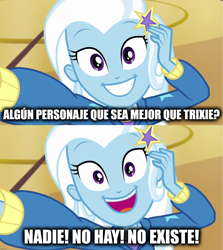 Size: 1920x2152 | Tagged: safe, edit, edited screencap, screencap, trixie, do it for the ponygram!, equestria girls, g4, my little pony equestria girls: better together, spanish, text