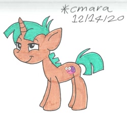Size: 876x800 | Tagged: safe, artist:cmara, snails, pony, unicorn, g4, colt, male, simple background, solo, traditional art, white background