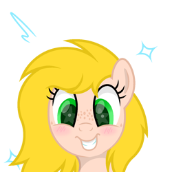 Size: 1200x1200 | Tagged: safe, artist:ponkus, oc, oc only, oc:honky, earth pony, pony, bust, cute, female, freckles, mare, portrait, solo
