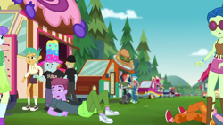 Size: 1920x1080 | Tagged: safe, screencap, aqua blossom, brawly beats, bright idea, crimson napalm, doctor whooves, duke suave, gloriosa daisy, heath burns, indigo wreath, lemon zack, nolan north, ringo, roseluck, snails, snips, teddy t. touchdown, tennis match, thunderbass, time turner, human, equestria girls, g4, lost and pound, my little pony equestria girls: better together, background human, converse, male, shoes, unnamed character, unnamed human