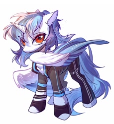 Size: 1172x1280 | Tagged: safe, artist:swaybat, oc, oc only, oc:繁星烁烁, alicorn, pony, alicorn oc, horn, solo, wings