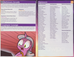 Size: 3279x2531 | Tagged: safe, oc, oc:mane event, bronycon, bronycon 2013, bronycon 2013 con book, high res