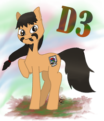 Size: 1020x1183 | Tagged: safe, artist:liyuku, oc, oc only, oc:d3, oc:digi doodle doo, earth pony, pony, earth pony oc, looking at you, male, solo