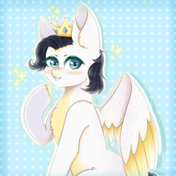 Size: 1000x1000 | Tagged: safe, artist:saltyvity, oc, pegasus, pony, crown, jewelry, regalia