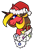 Size: 1024x1453 | Tagged: safe, artist:oneiria-fylakas, oc, oc only, oc:oneiria fylakas, pony, bust, christmas, female, hat, holiday, mare, portrait, santa hat, simple background, solo, transparent background